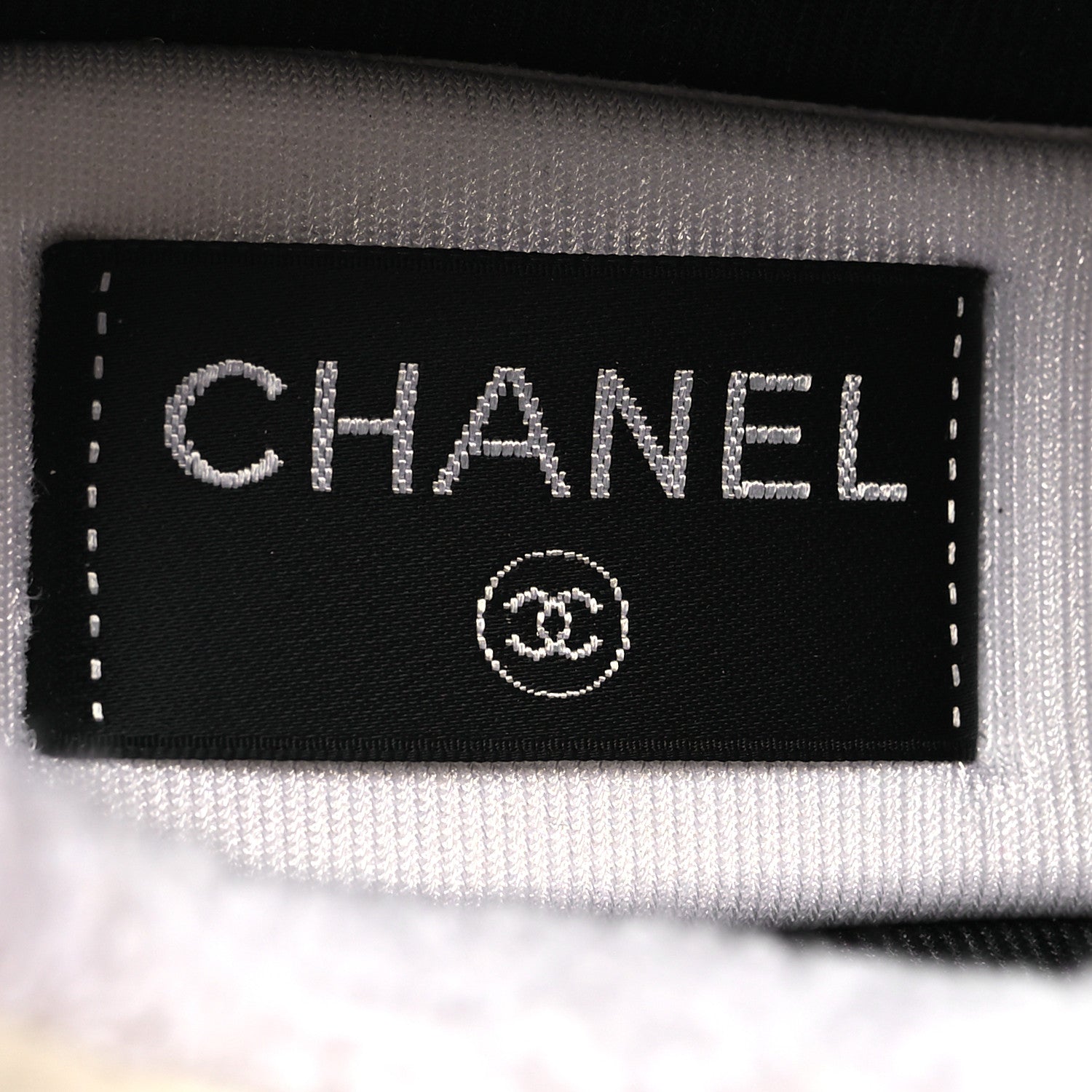 Chanel Suede Calfskin Fabric CC Sneakers 36 White 7 of 10