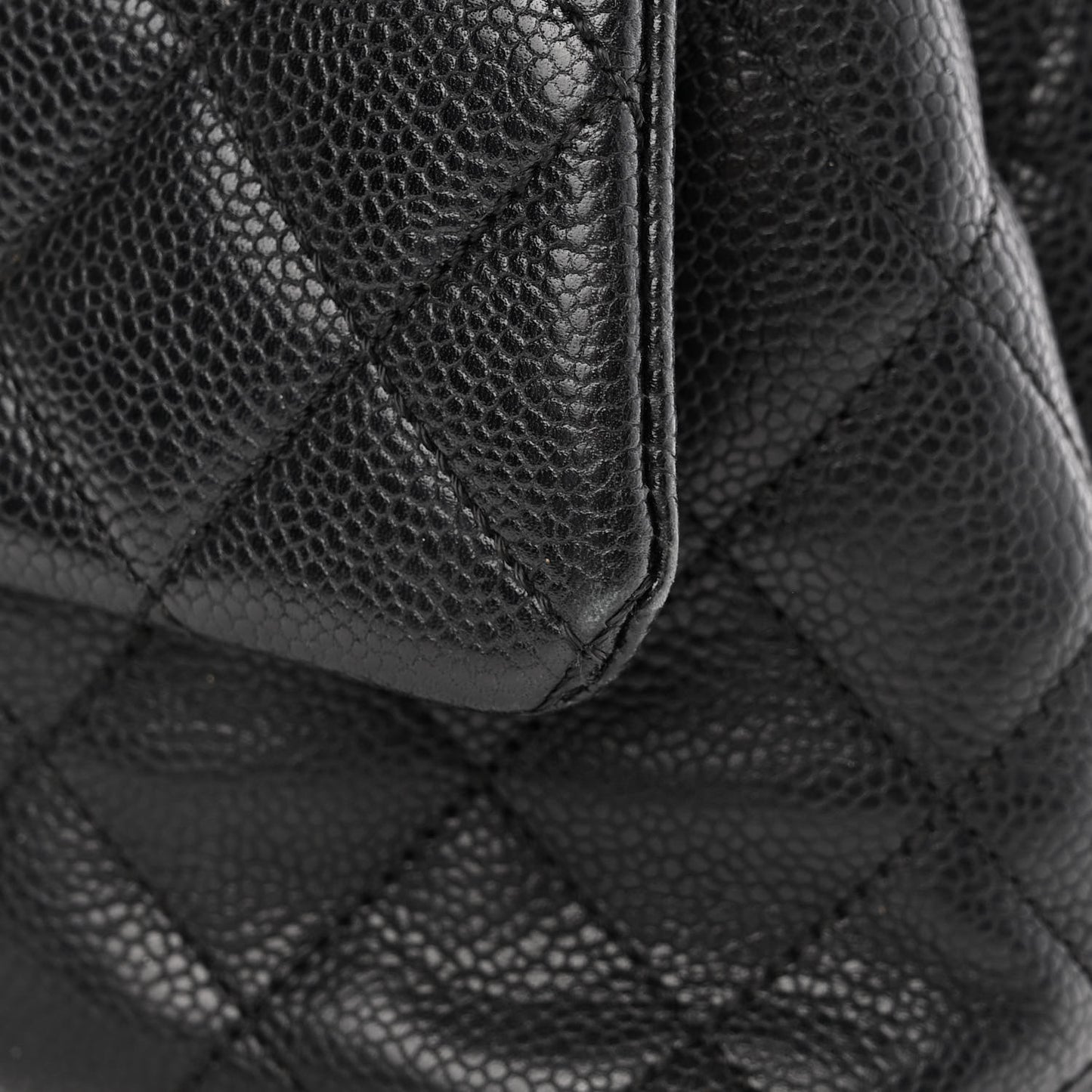 Caviar Quilted Medium Kelly Flap Bag Black