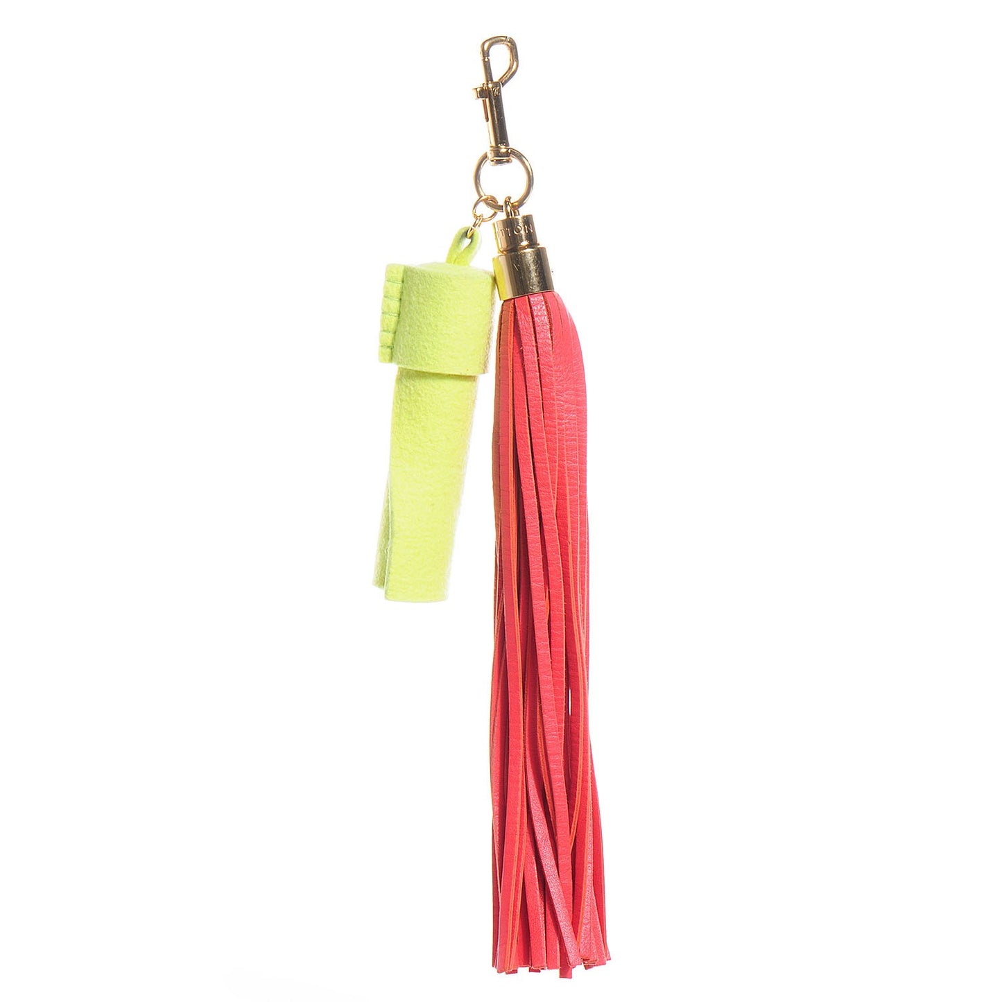 Rainbow Bag Charm Tassel Red