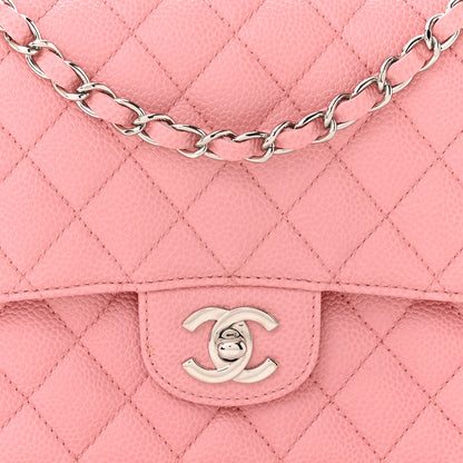 Chanel Caviar Quilted Medium Double Flap Pink 8 of 13