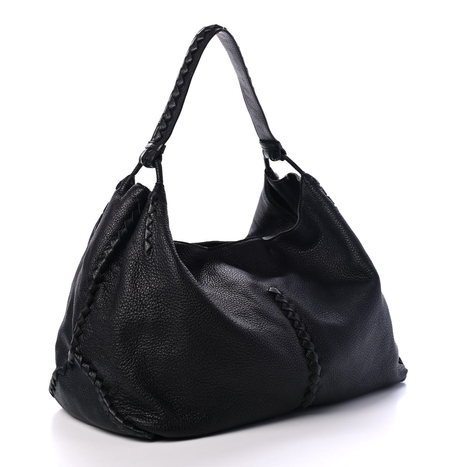 Bottega Veneta Washed Cervo Deerskin Large Hobo Black 2 of 4