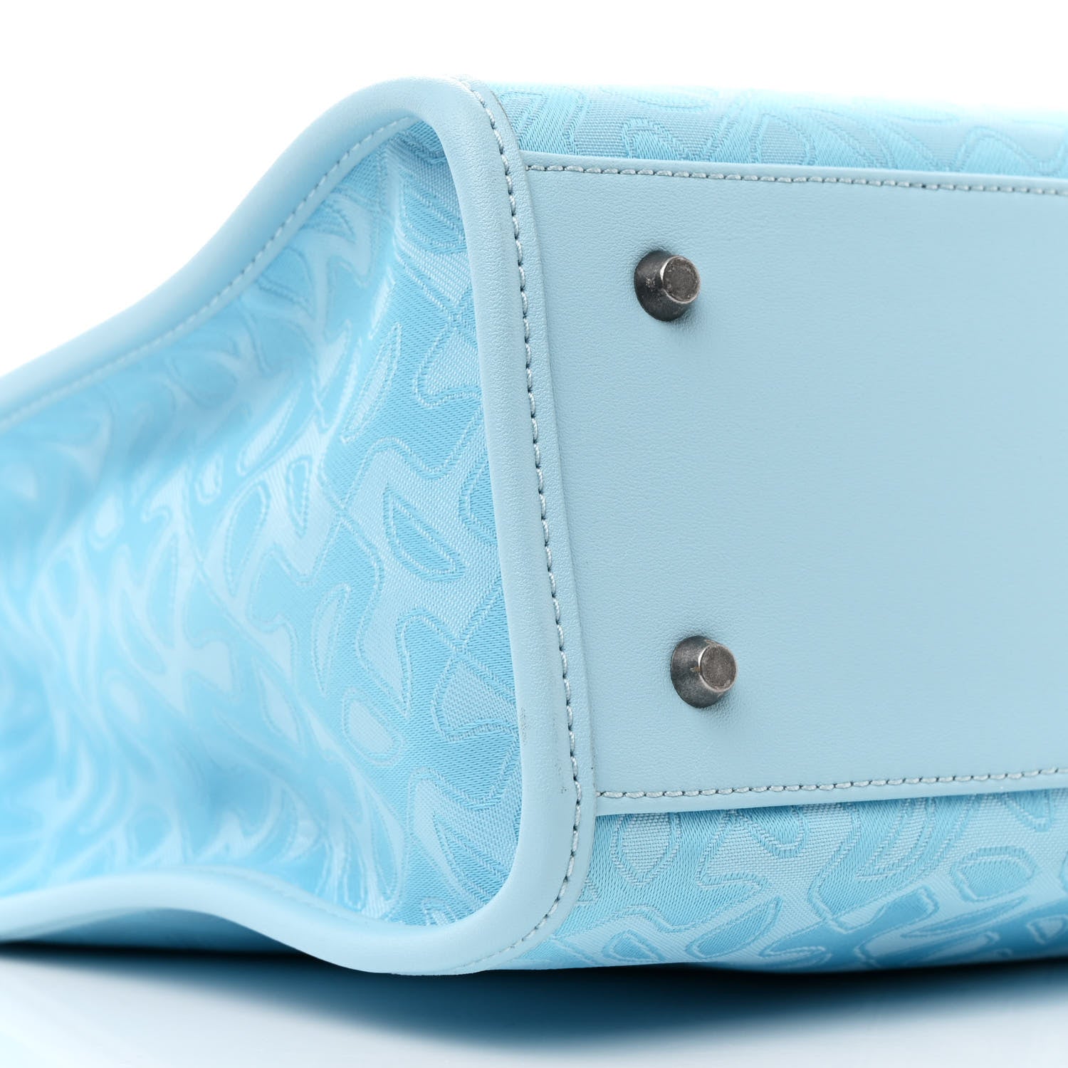 Telfar Monogram Jacquard Medium Shopping Bag Pool Blue 8 of 9