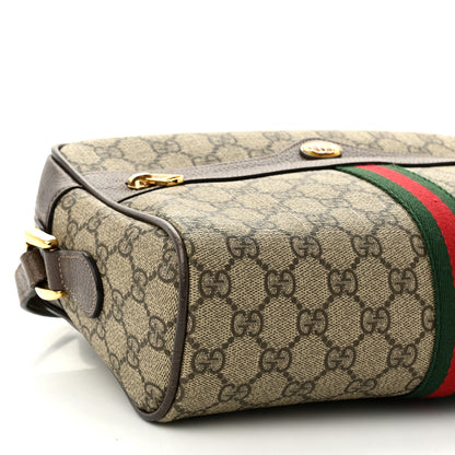 Gucci GG Supreme Monogram Web Small Ophidia Shoulder Bag Brown 9 of 10