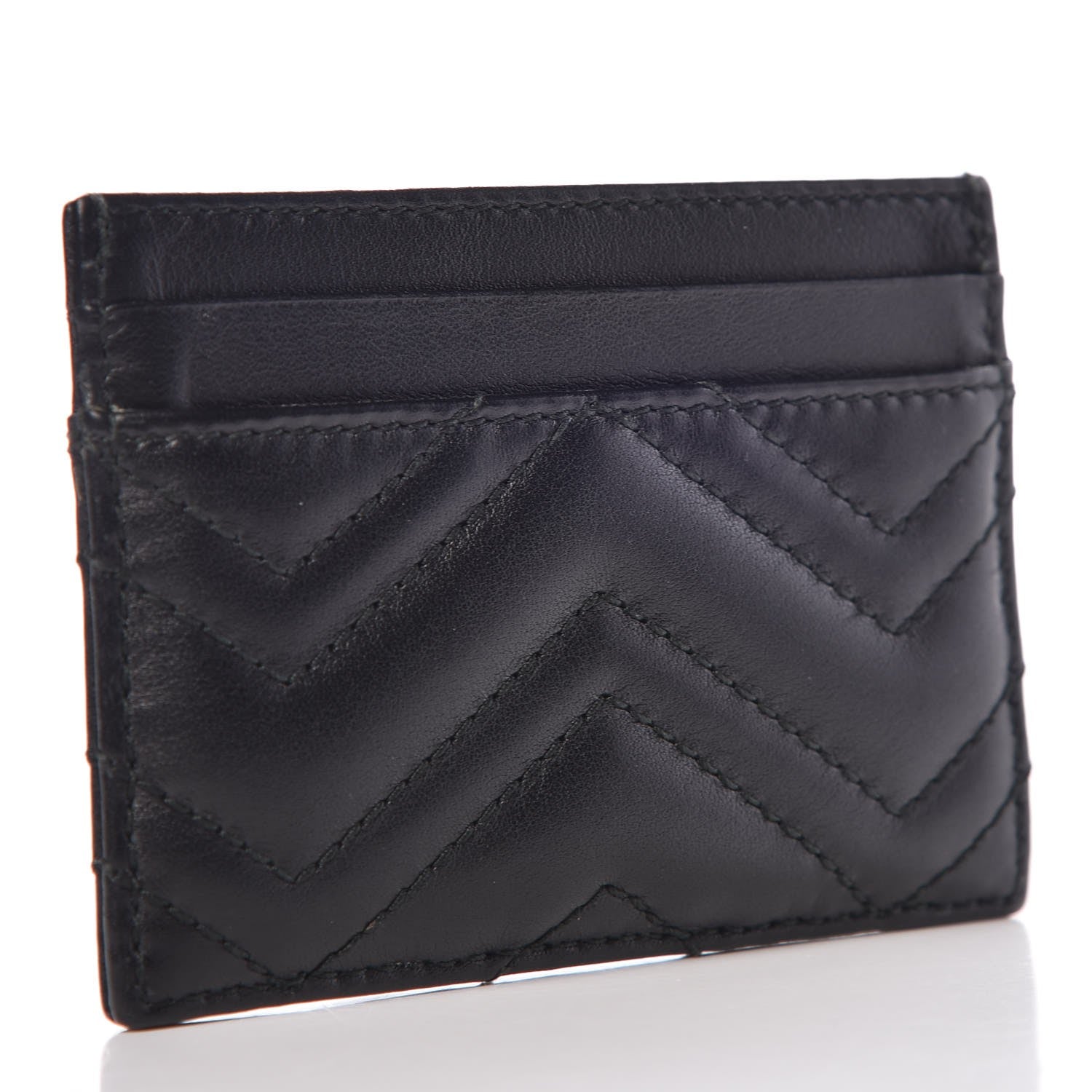 Gucci Calfskin Matelasse GG Marmont Card Holder Black 3 of 7
