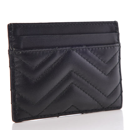 Gucci Calfskin Matelasse GG Marmont Card Holder Black 3 of 7