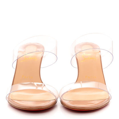 Christian Louboutin Patent PVC Just Nothing 85 Slide Sandals 39 Nude 2 of 7