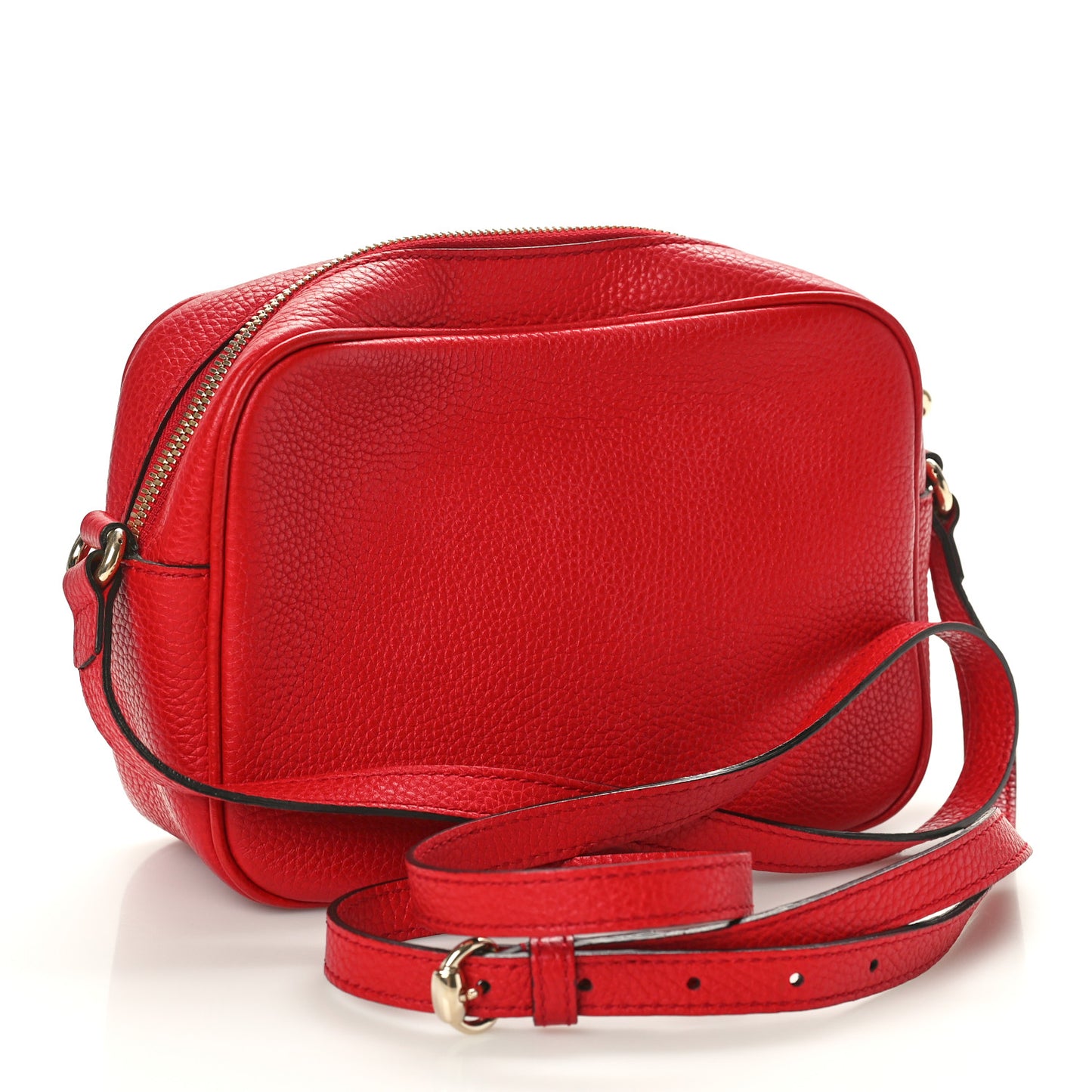 Pebbled Calfskin Small Soho Disco Bag Tabasco Red