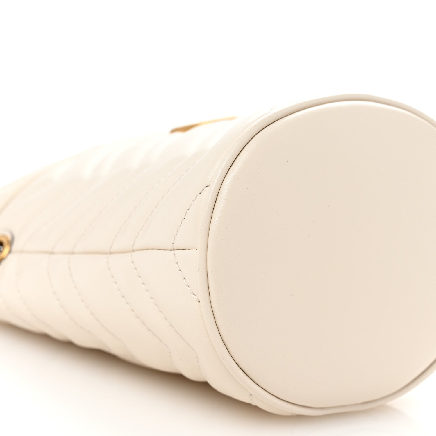 Gucci Calfskin Matelasse Mini GG Marmont 2.0 Bucket Bag White 9 of 10