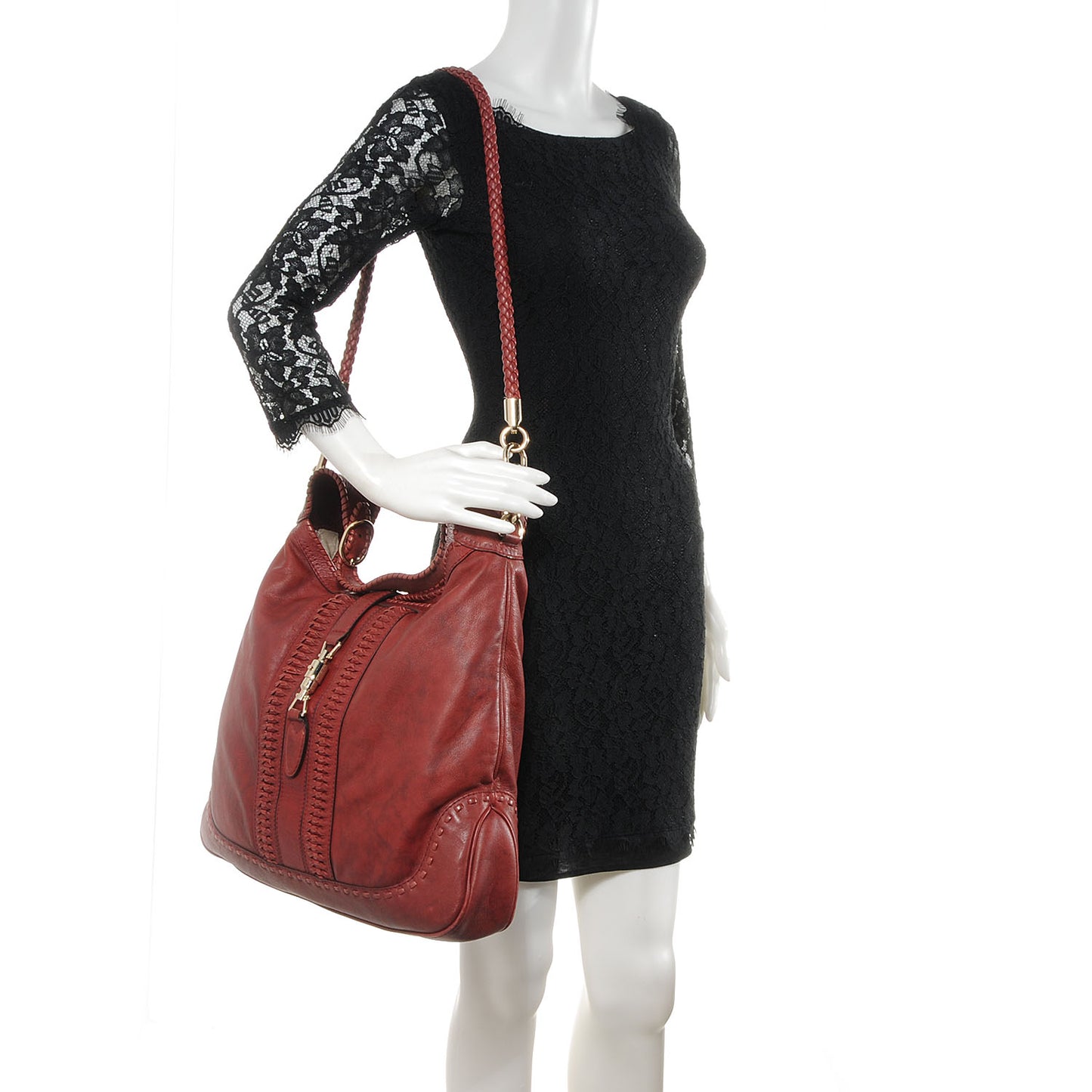 Amazon Leather Large New Jackie Hobo Red