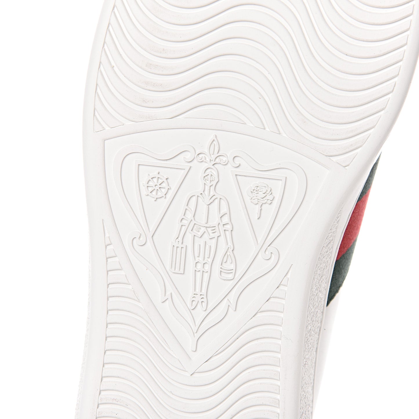 Calfskin Web Studded Mens Arrow Ace Sneakers 12 White