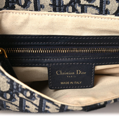 Christian Dior Oblique Saddle Bag Blue 6 of 13