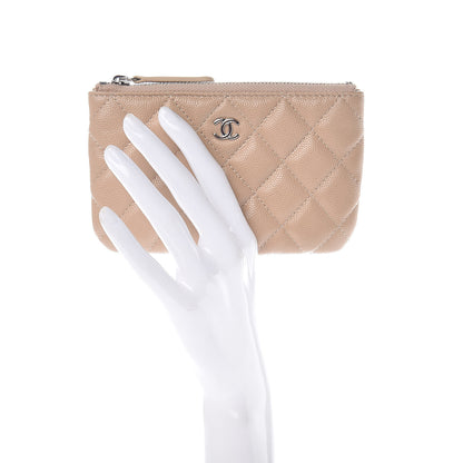 Chanel Caviar Quilted Small Cosmetic Case Beige 2 of 8