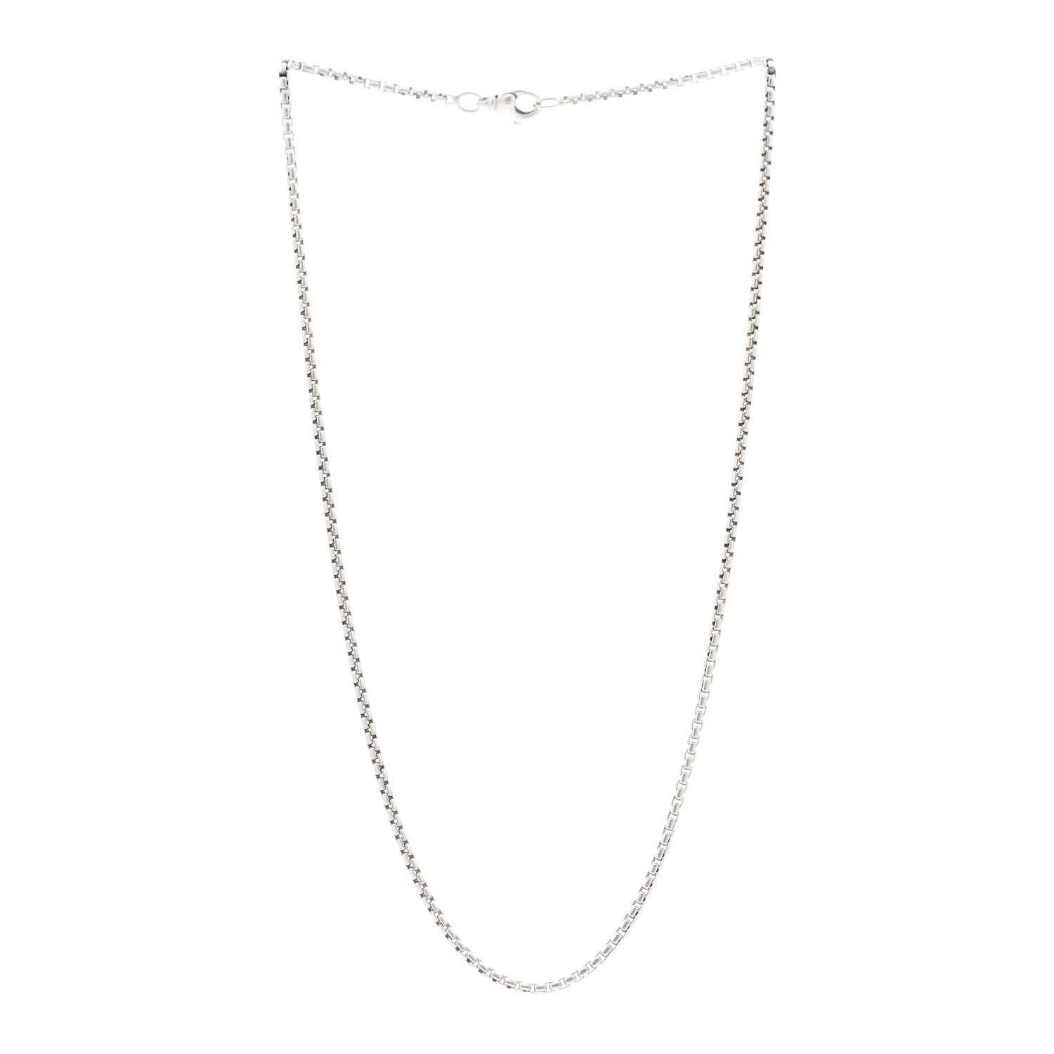 David Yurman Sterling Silver 2.5mm Small Box Chain Necklace 20" 3 of 4