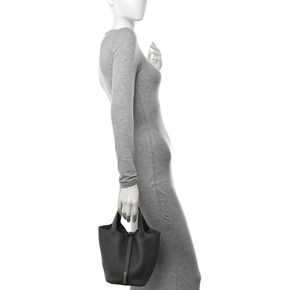 Hermes Taurillon Clemence Picotin Lock 18 PM Gris Meyer 2 of 13
