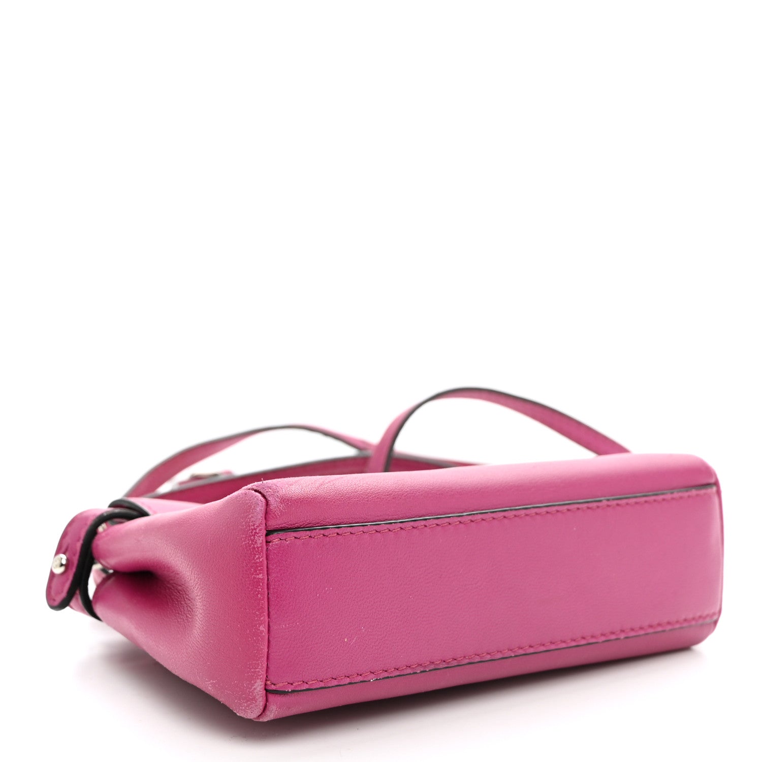 Fendi Nappa Micro Peekaboo Iconic Satchel Magenta 4 of 9
