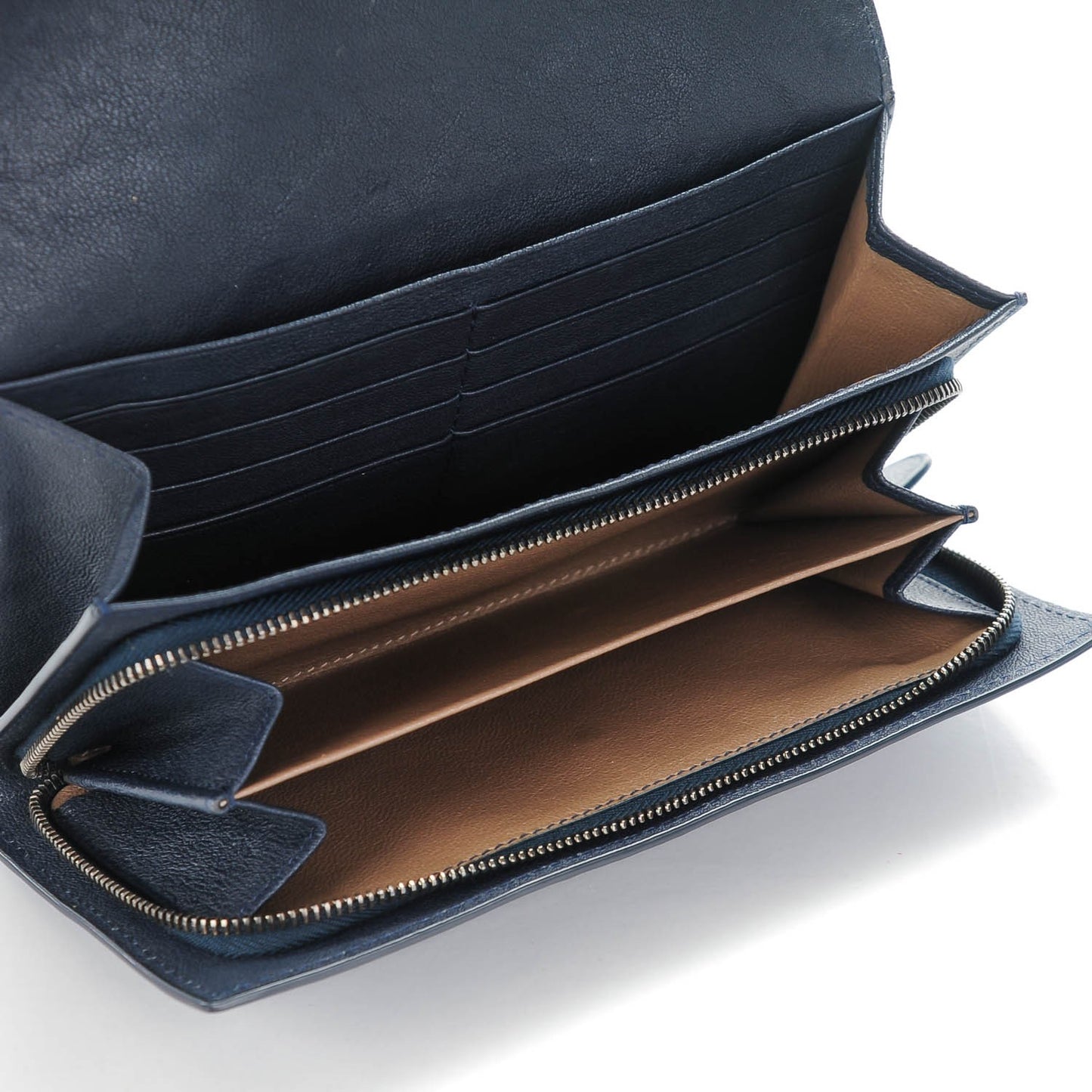 Nappa Intrecciato Continental Flap Wallet Prusse