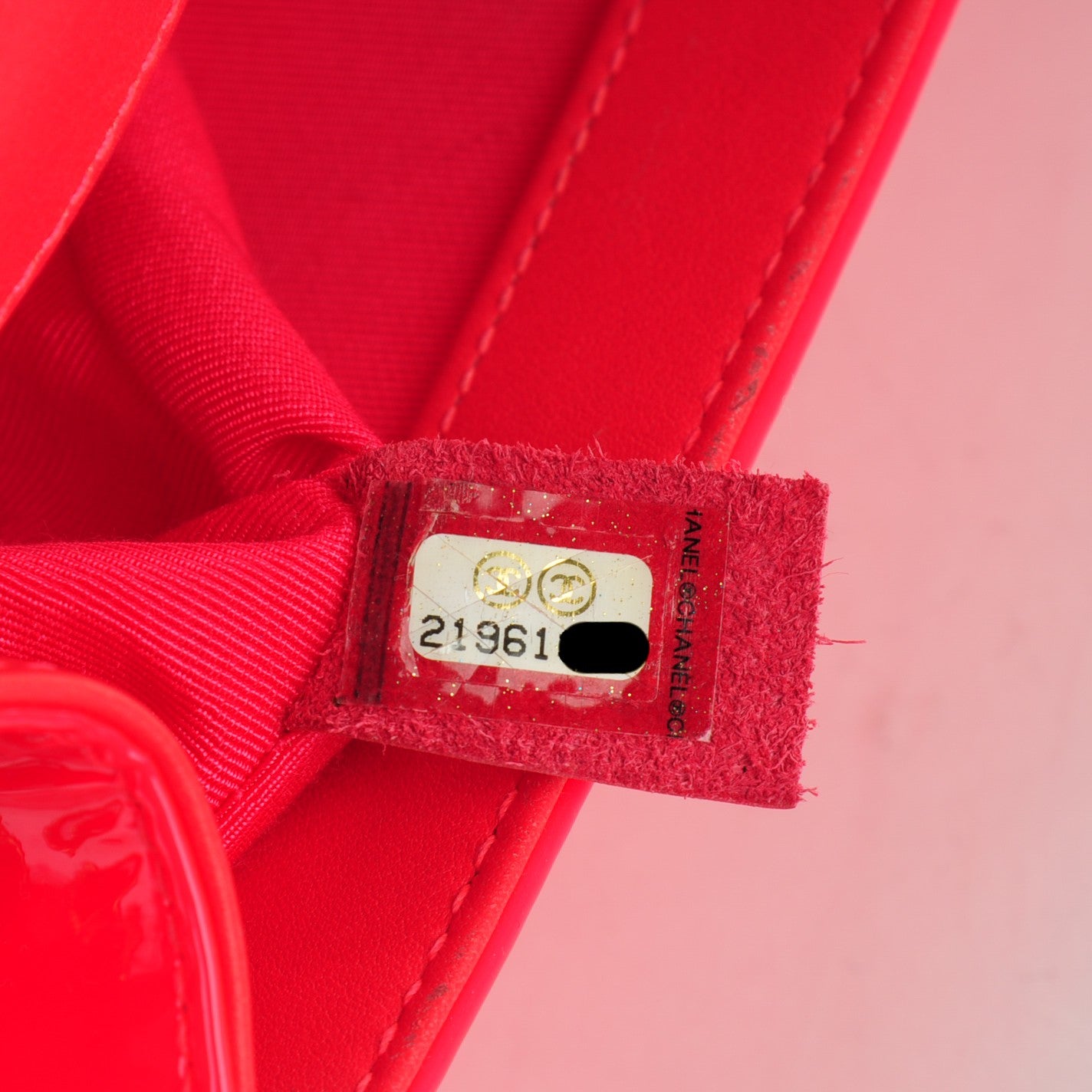 Patent Calfskin Quilted Small Boy Flap Pink