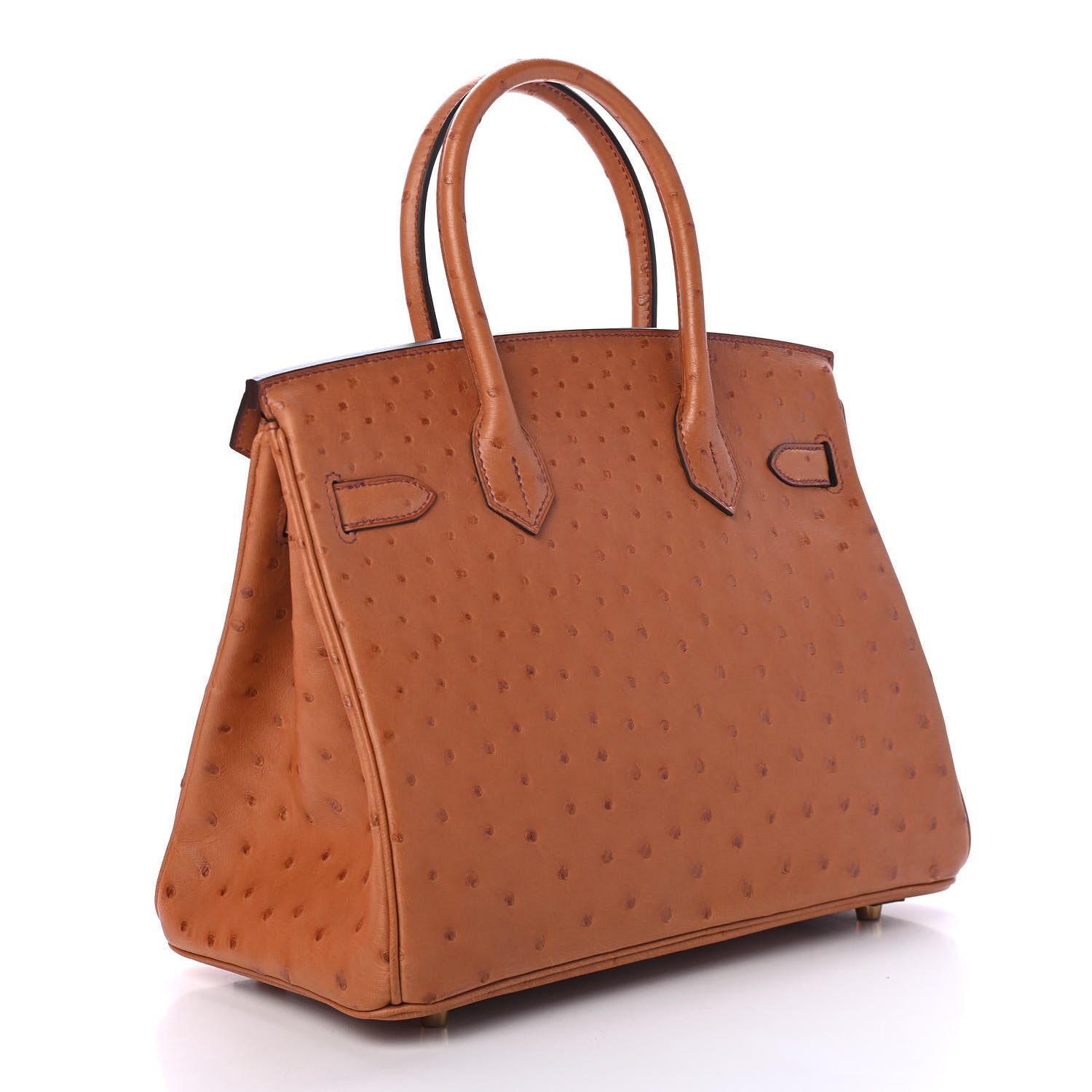 Hermes Ostrich Birkin 30 Cognac 2 of 10