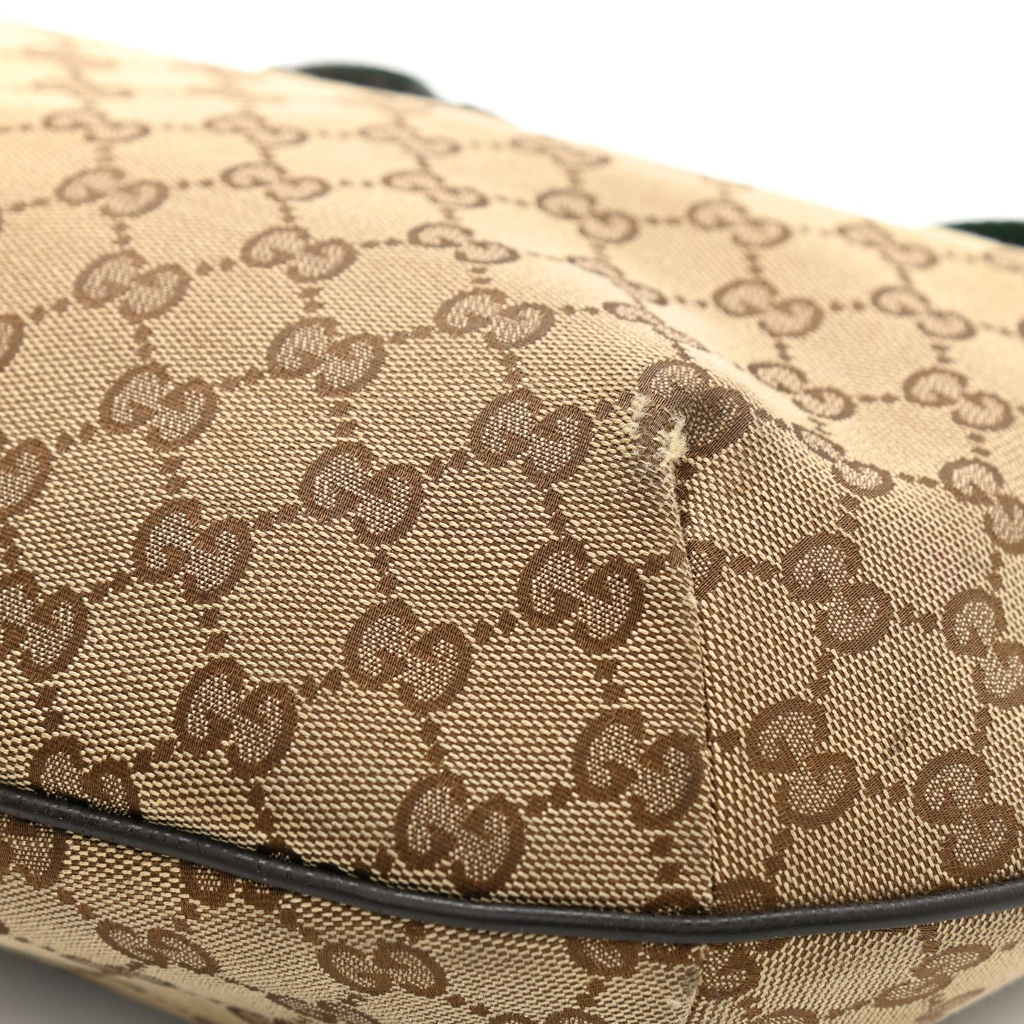 Monogram Web Medium Half Moon Hobo Dark Brown