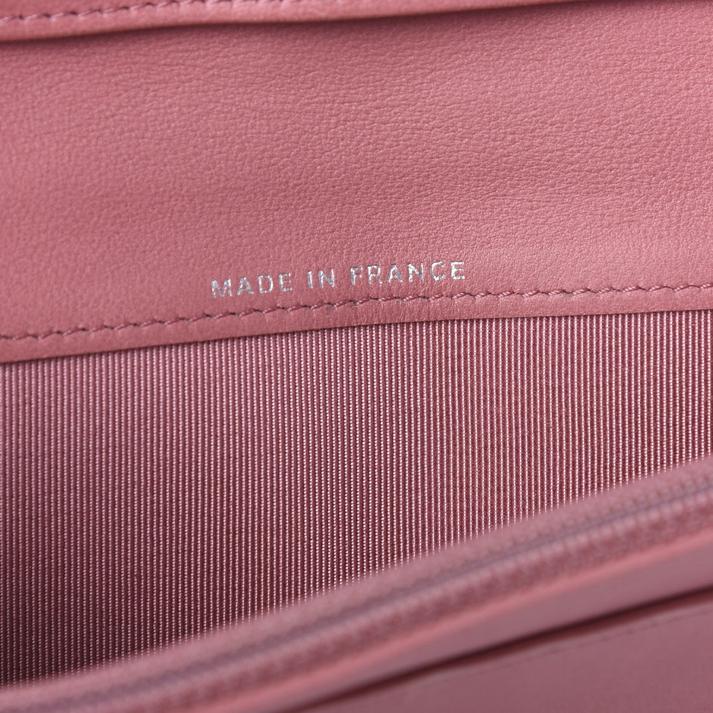 Lambskin Quilted Yen Wallet Pink