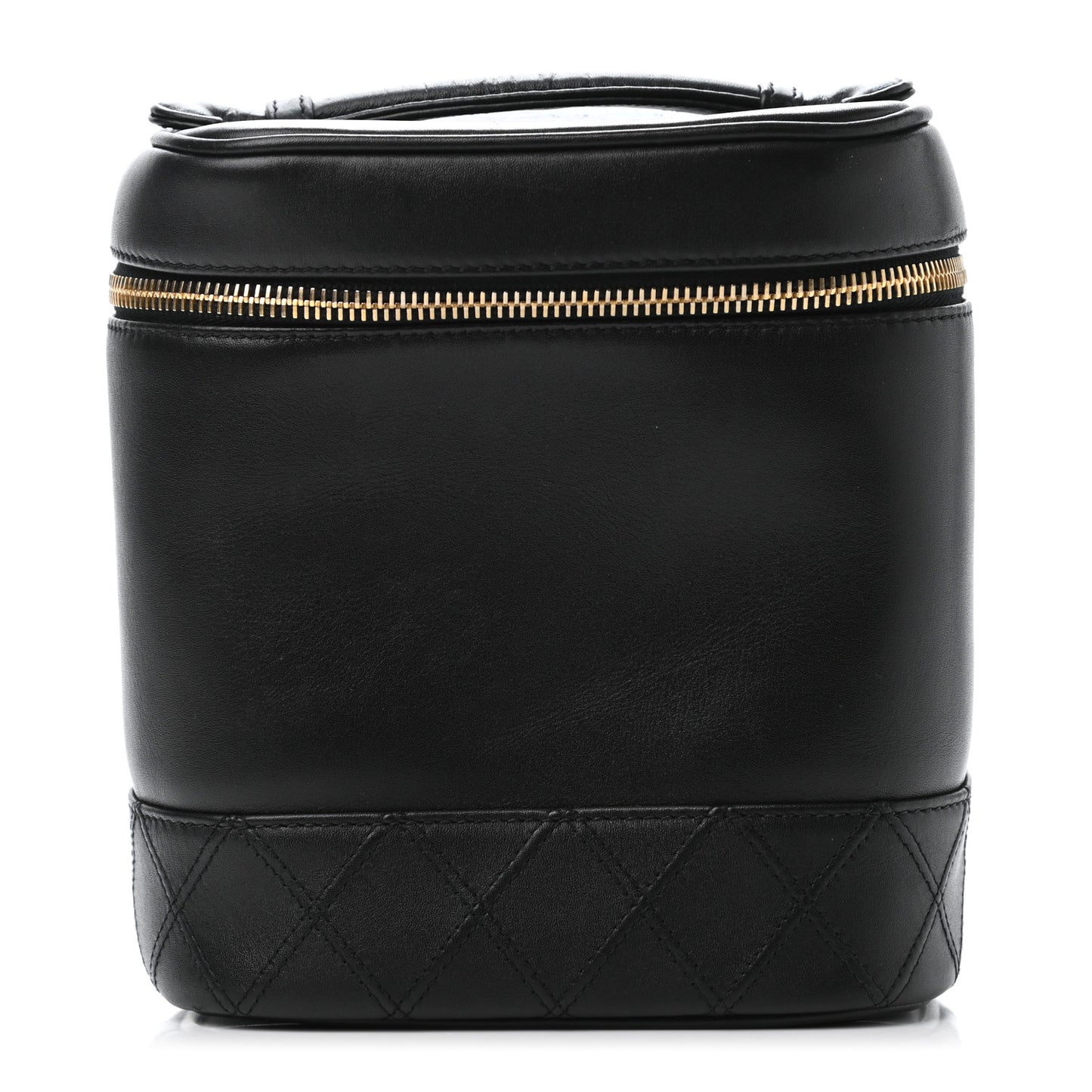 Lambskin Vanity Cosmetic Case Black