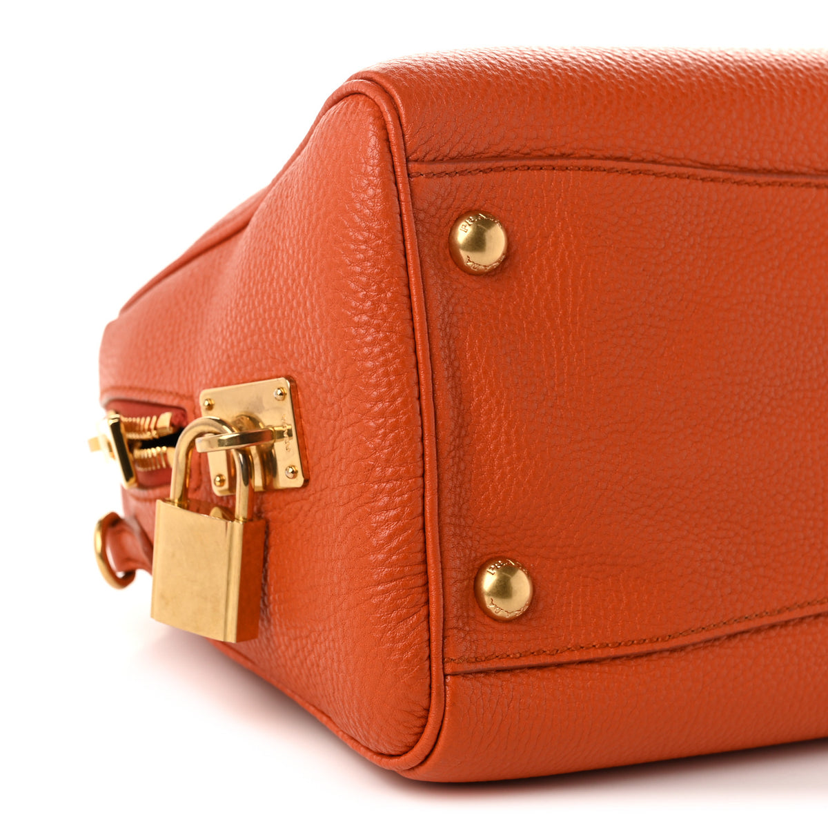 Prada Vitello Daino Bauletto Papaya 10 of 11