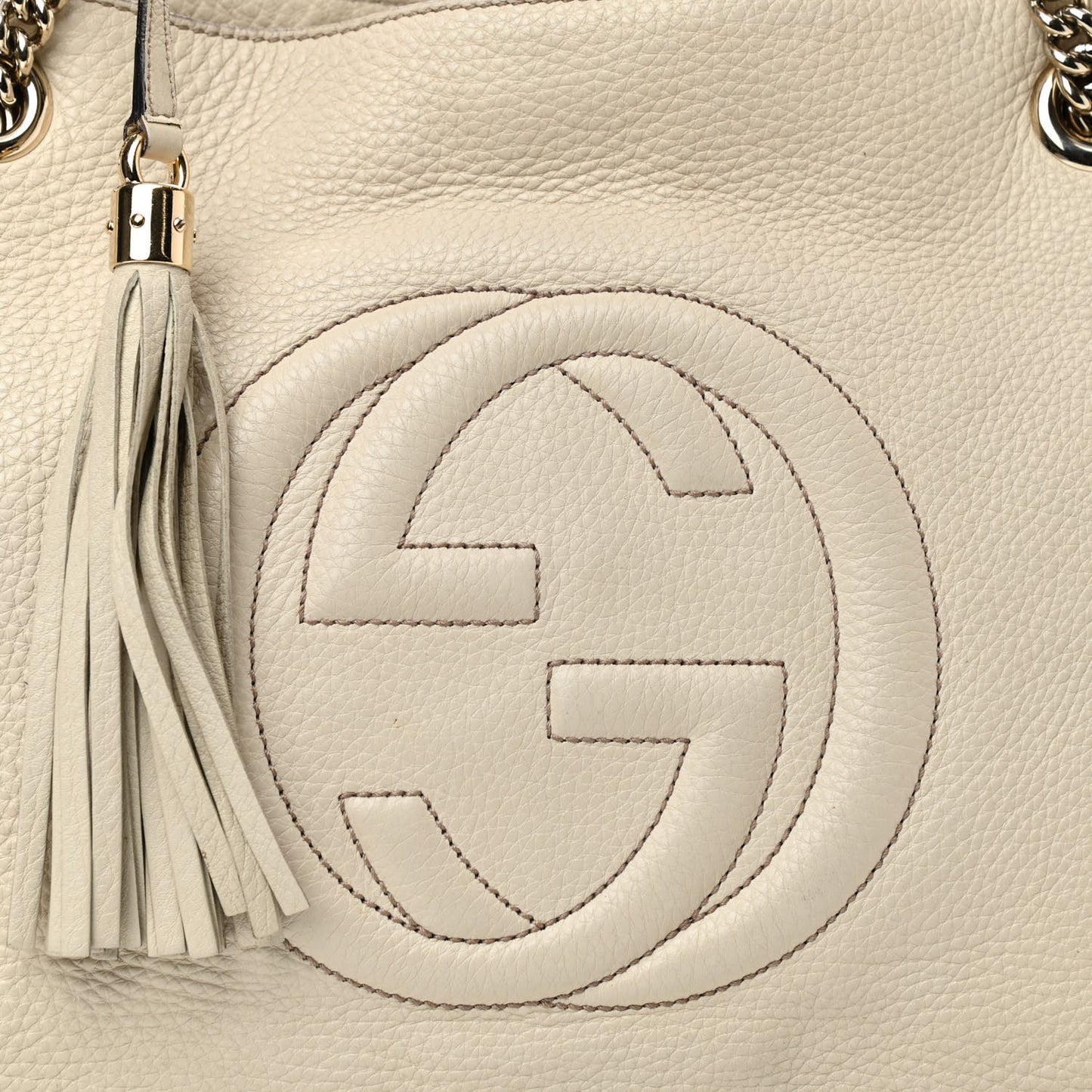 Cellarius Calfskin Medium Soho Chain Shoulder Bag Mystic White