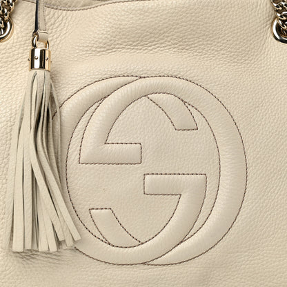 Gucci Cellarius Calfskin Medium Soho Chain Shoulder Bag Mystic White 8 of 13