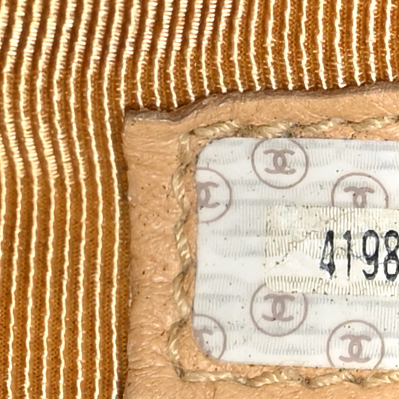 Vinyl Stitched XL Weekender Beige