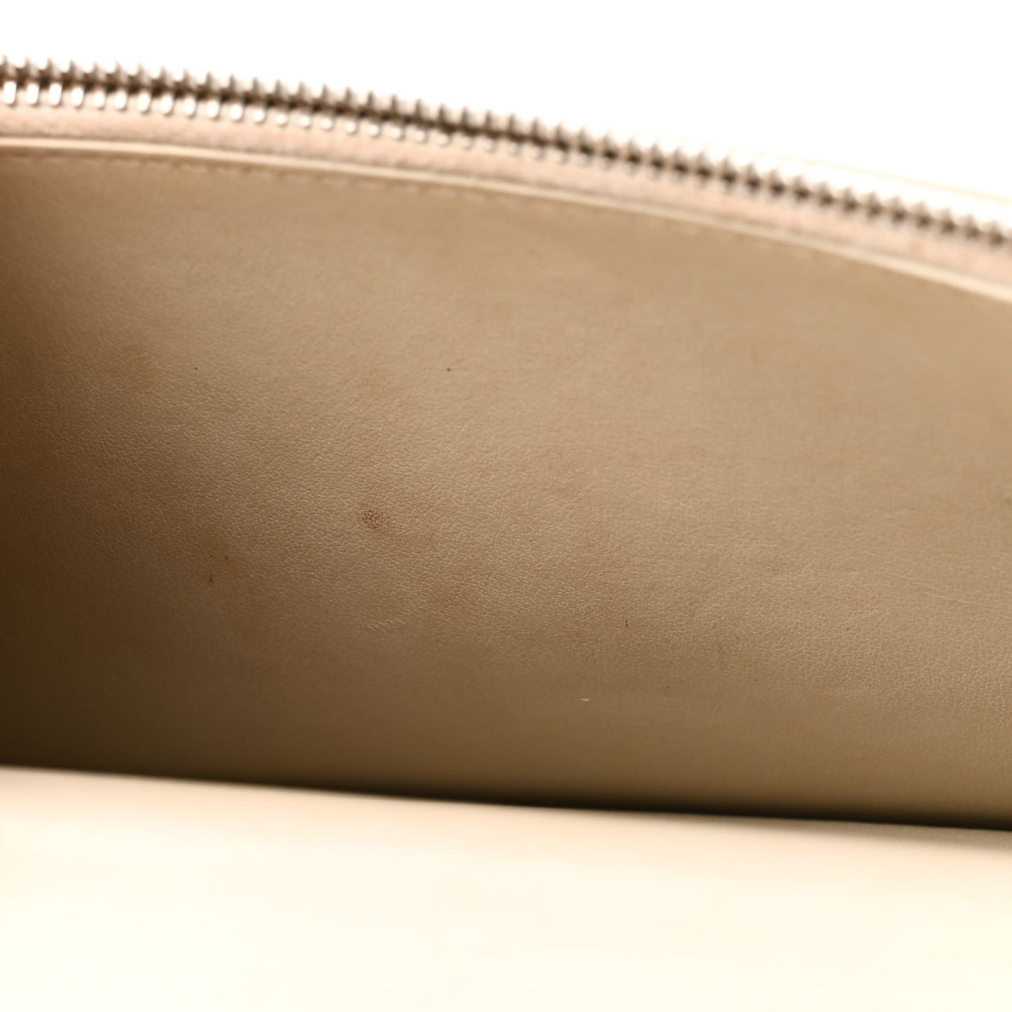 Calfskin Crocodile Embossed Monogram Sunset Chain Wallet Blanc Vintage