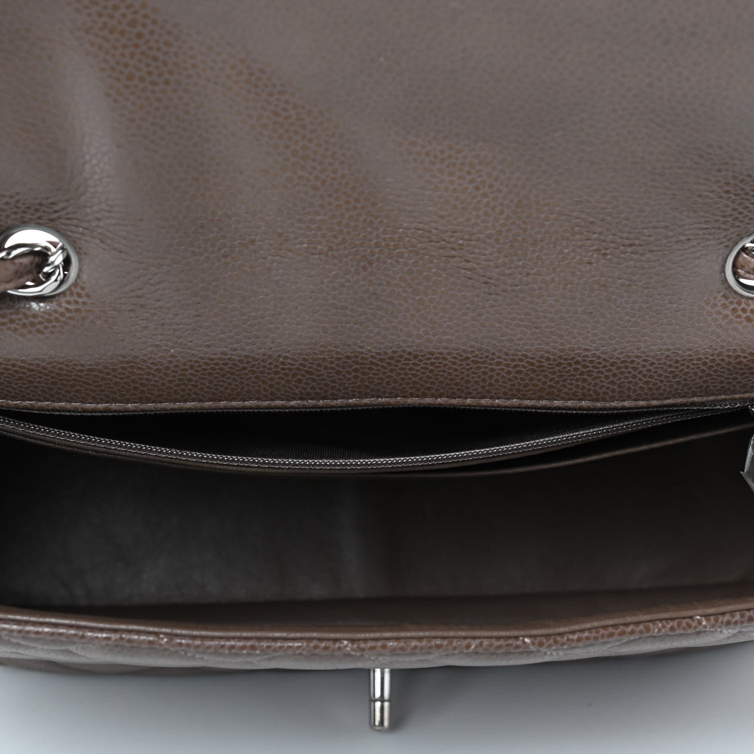 Chanel Caviar Quilted Jumbo Single Flap Brown 4 of 4