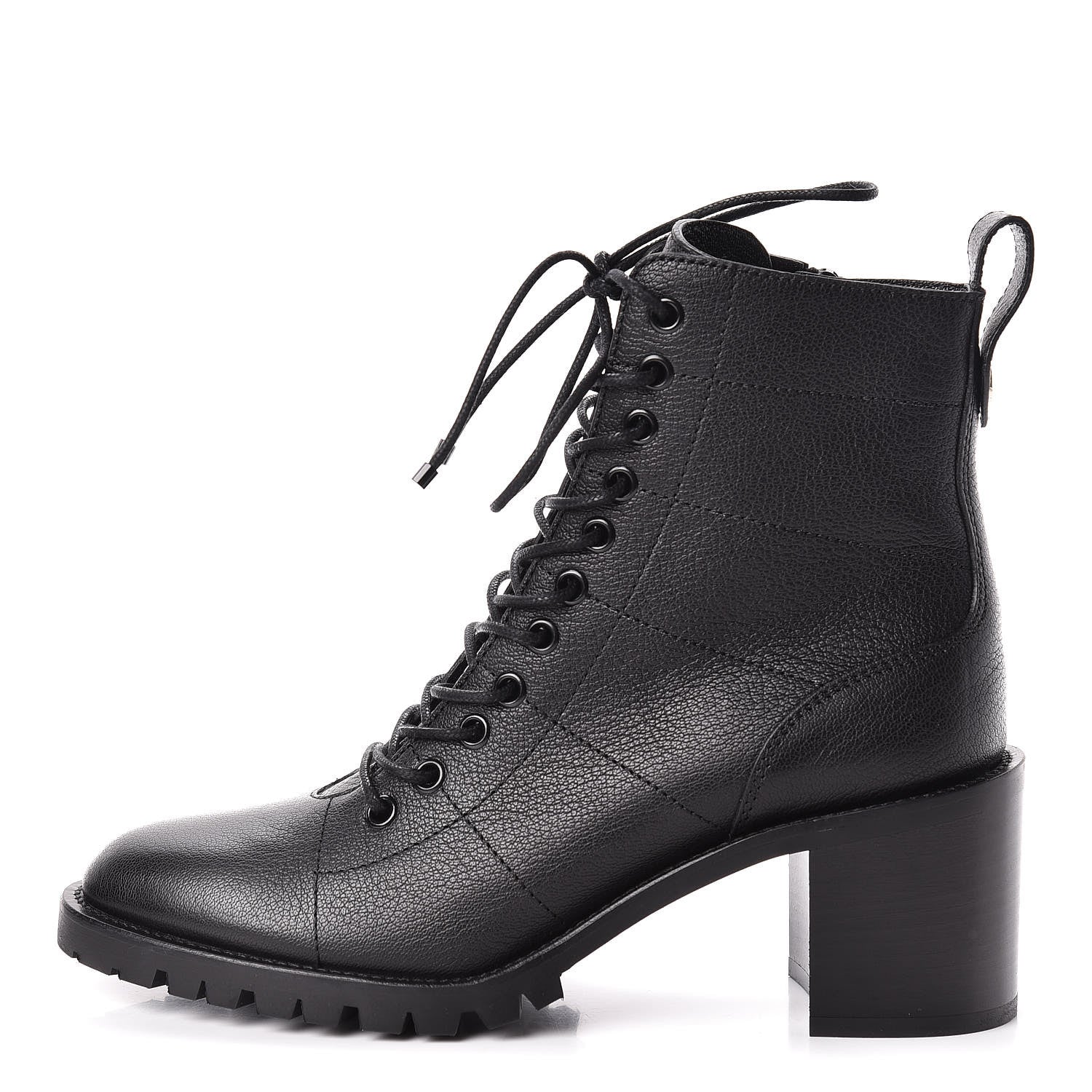 Jimmy Choo Grainy Calfskin Cruz 65 Ankle Booties 38.5 Black 1 of 10