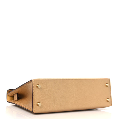 Hermes Metallic Chevre Chamkilight Mini Kelly Sellier 20 Dore 4 of 11