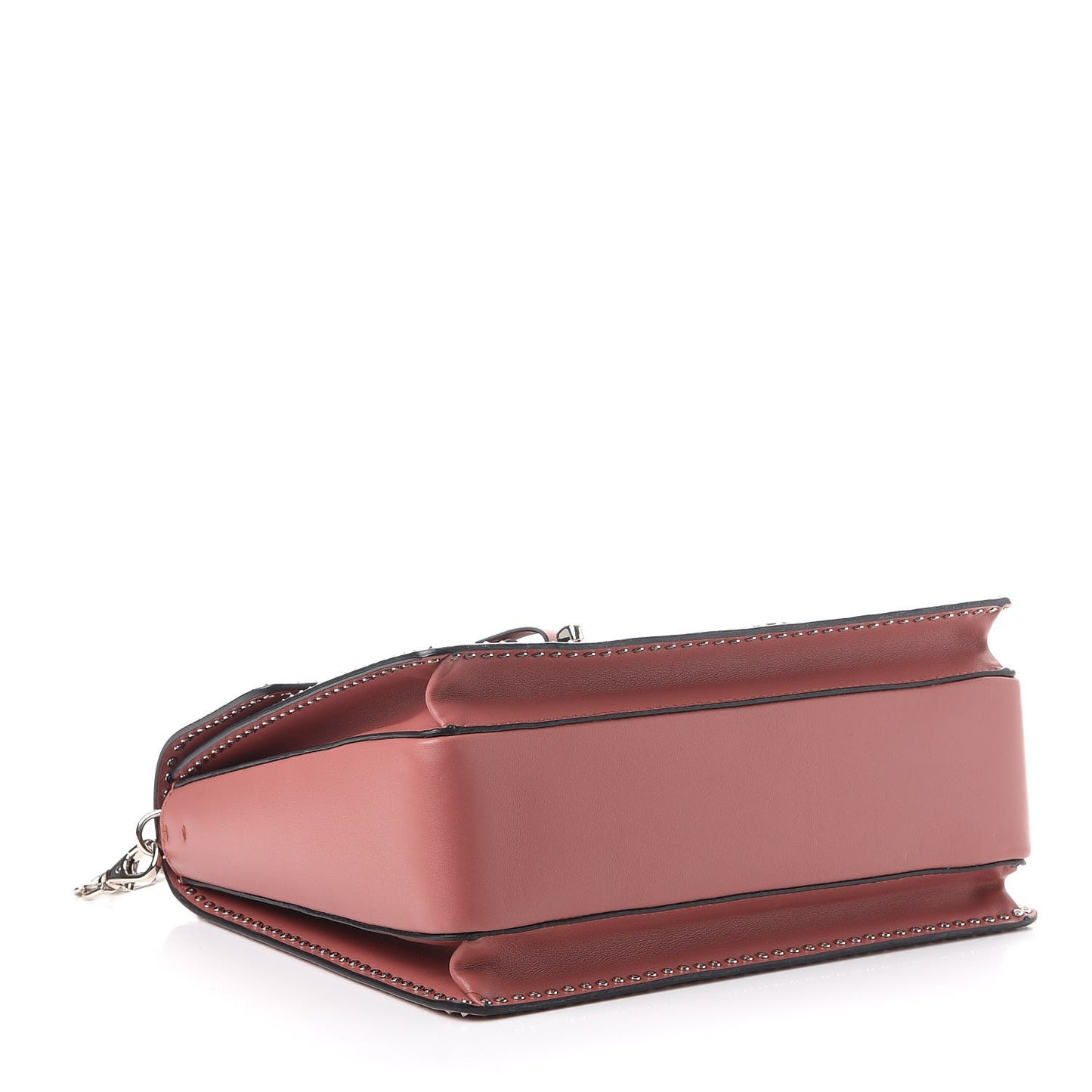 Vitello Rockstud Cabana Top Handle Bag Antique Rose