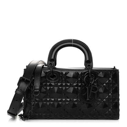 Christian Dior Calfskin Cannage Diamond Medium Lady D-Joy Black 1 of 9