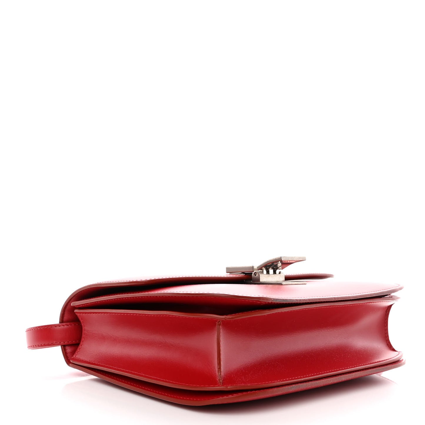 Box Calfskin Medium Classic Box Flap Bag Red
