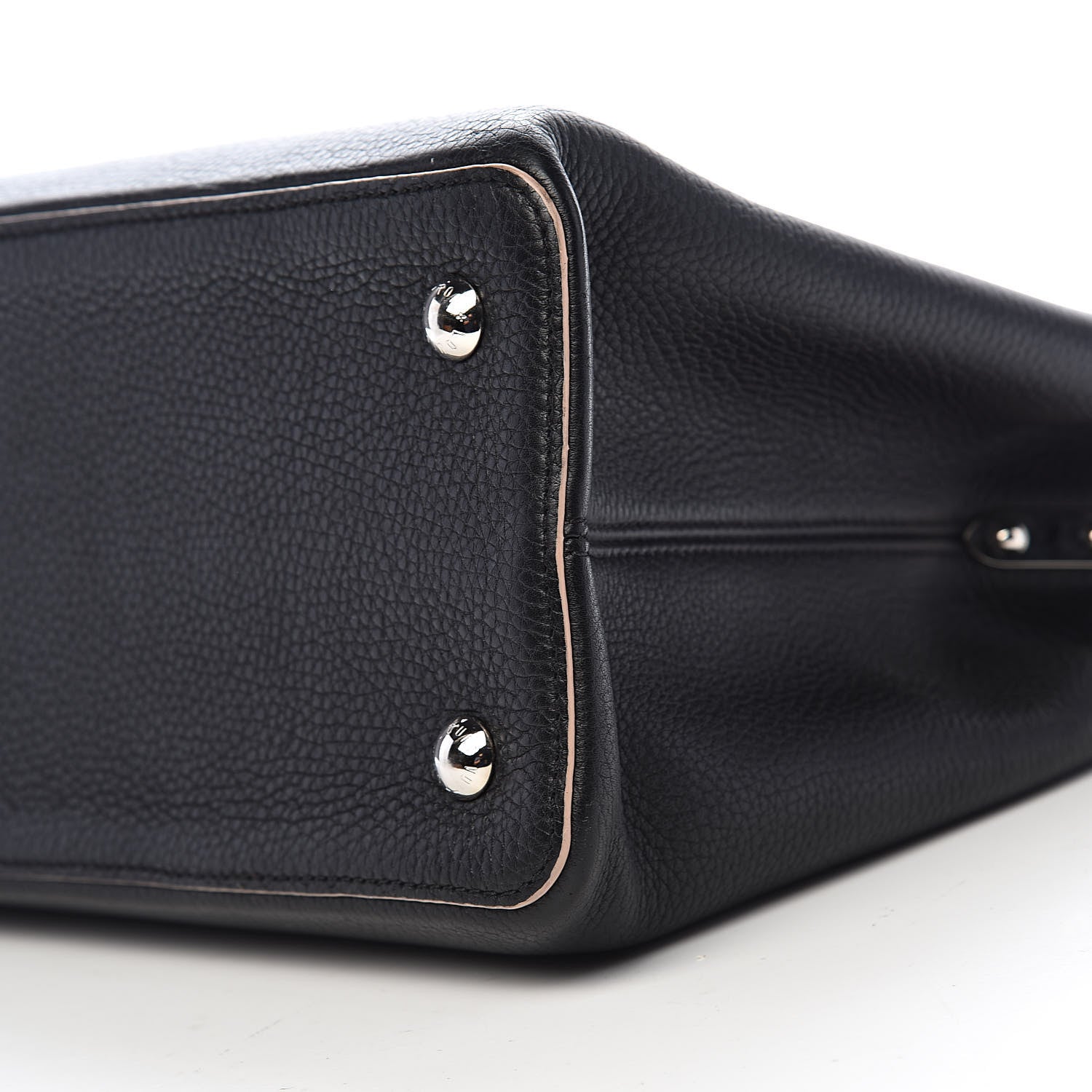 Louis Vuitton Taurillon Capucines MM Black Petale 9 of 10