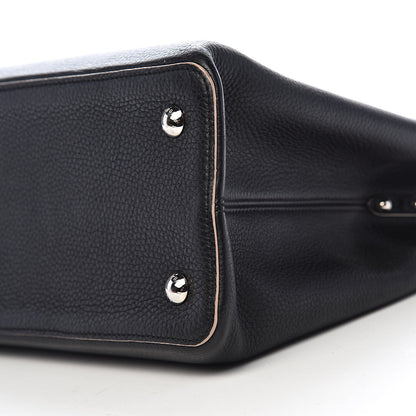 Louis Vuitton Taurillon Capucines MM Black Petale 9 of 10
