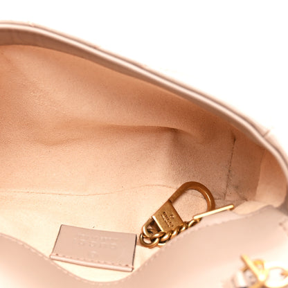 Gucci Calfskin Matelasse Super Mini GG Marmont Shoulder Bag Porcelain Rose 5 of 11