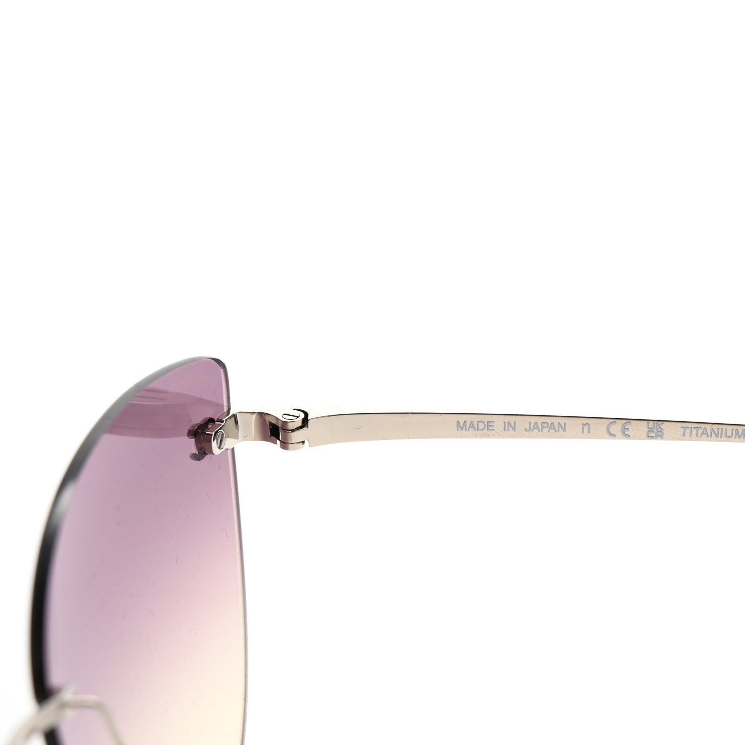 Chanel Titanium Frameless Cat Eye CC Sunglasses 4273-T Purple 9 of 16