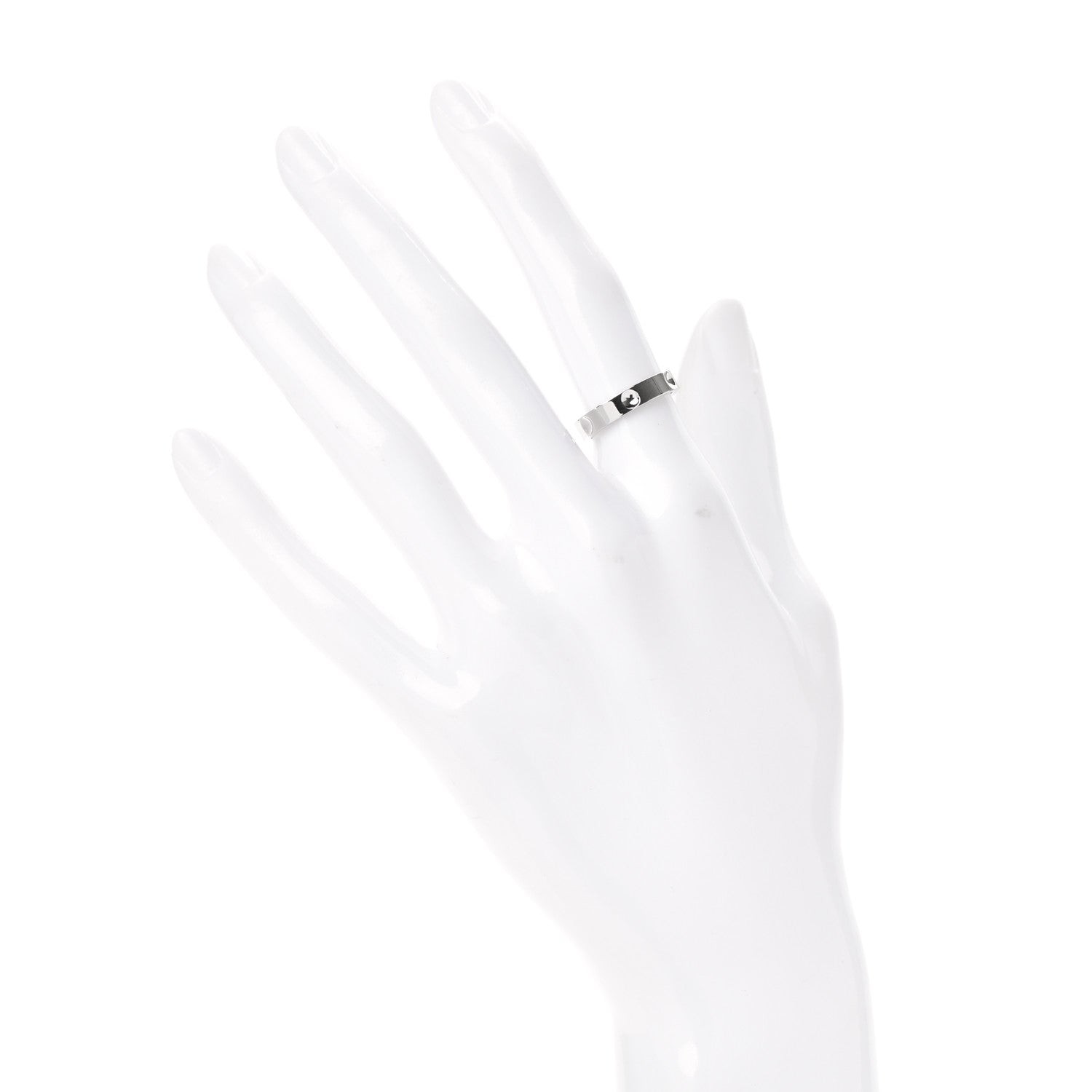 Louis Vuitton Platinum Empreinte Ring 49 4.75 2 of 5
