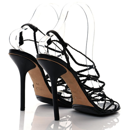 Gucci Caged Strappy High Heel Sandals 7 Black 4 of 7