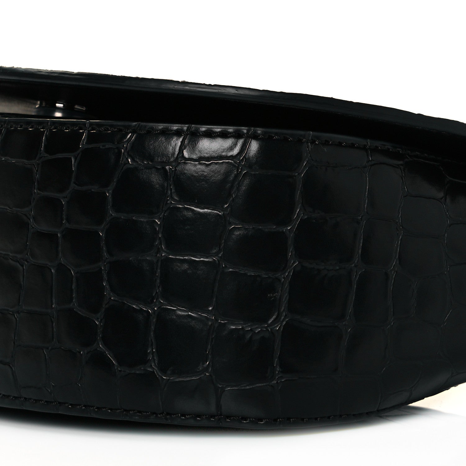 Stella McCartney Crocodile Embossed Studded Logo Mini Marlee Black 8 of 8