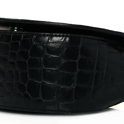 Stella McCartney Crocodile Embossed Studded Logo Mini Marlee Black 8 of 8