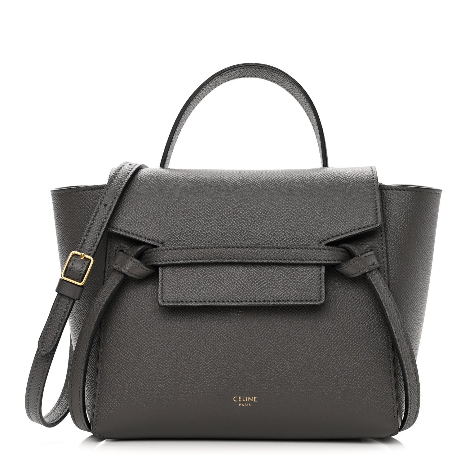 Celine Grained Calfskin Nano Belt Bag Grey 1 of 13