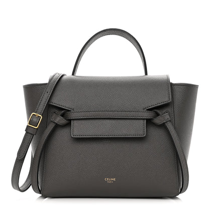 Celine Grained Calfskin Nano Belt Bag Grey 1 of 13