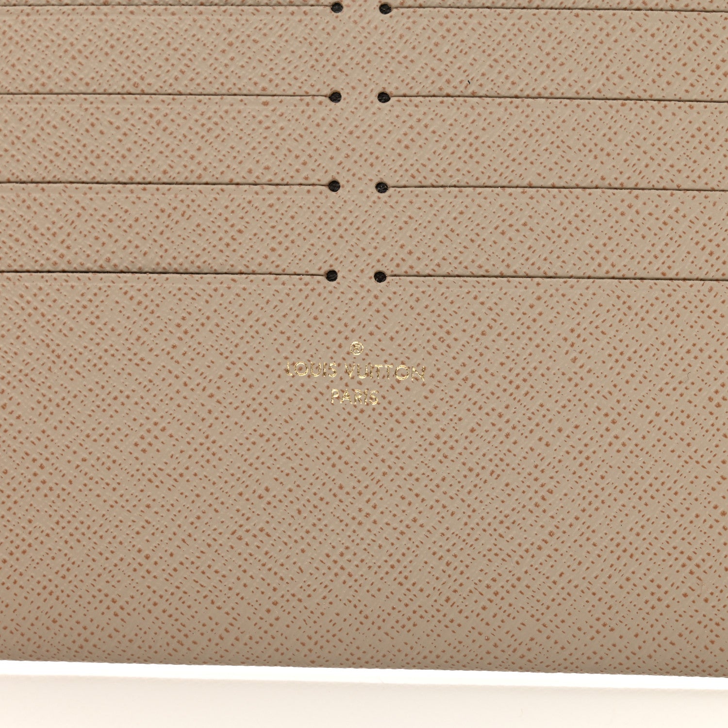Louis Vuitton Calfskin Felicie Chain Wallet Card Holder Insert Tourterelle 6 of 6