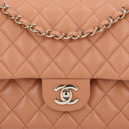 Chanel Caviar Quilted Medium Double Flap Light Brown 8 of 11