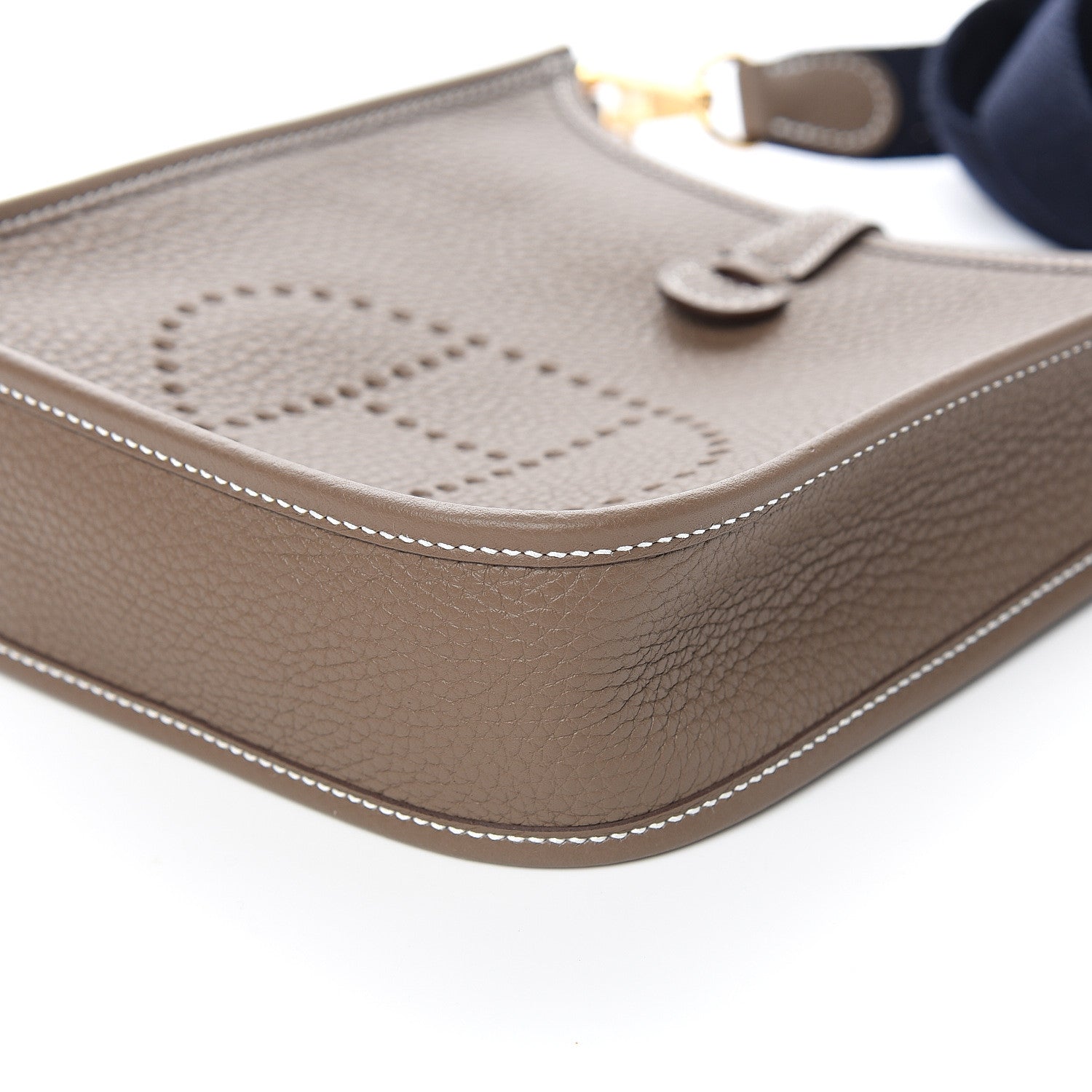 Hermes Taurillon Clemence Amazone Evelyne TPM Etoupe Bleu Indigo 8 of 10