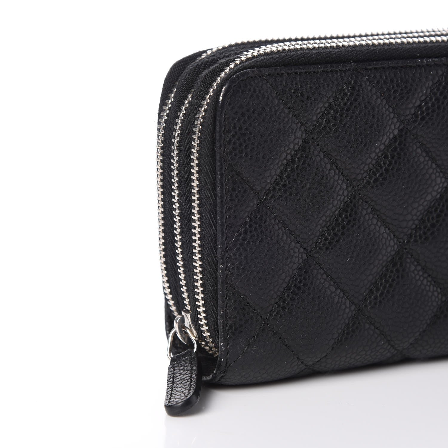 Chanel Caviar Quilted Large Zip Around Phone Holder Black 12 of 15